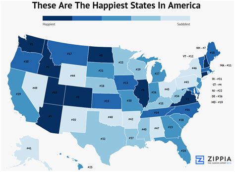 These Are the 10 Happiest States in America - Zippia