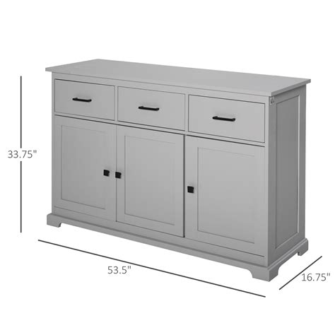 HOMCOM Free Standing Storage Cabinet Console Sideboard Table Entryway ...