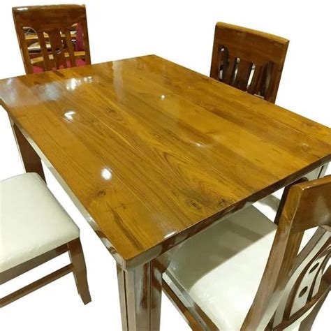 Rectangular Wooden Dining Table Set, 4 Seater at Rs 38000/set in Pune | ID: 2849755549597