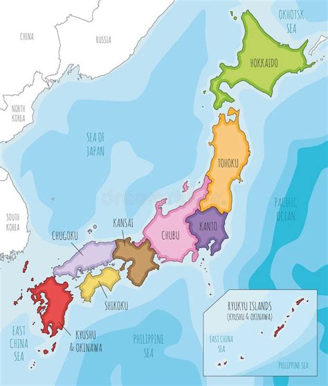 Region Map Of Japan Japan Regions Map High Res Stock Images Images ...