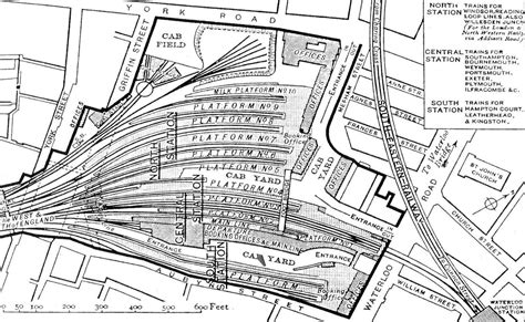 A map of Waterloo Station showing part of it's development in the late 1800's | Waterloo station ...