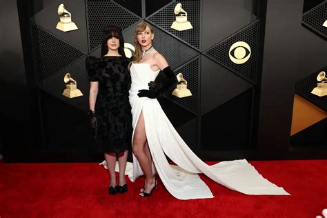 Taylor Swift Channels ‘Reputation’ Vibes in Black and White at Grammys 2024 Red Carpet