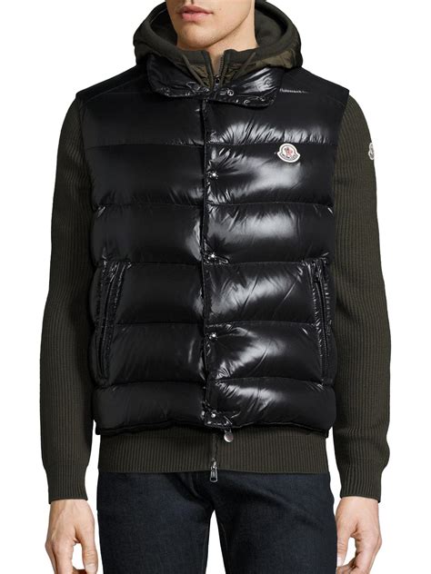 Lyst - Moncler Tib Down Puffer Vest in Black for Men