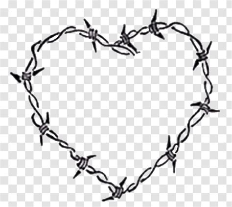 Barbed Wire Drawing Heart - Barb - Monocular Transparent PNG