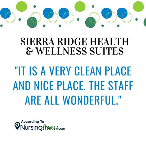 Sierra Ridge Health and Wellness | Rehabilitation and Skilled Nursing ...