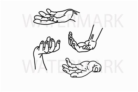 Bundle Hands holding - SVG/JPG/PNG Hand Drawing