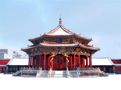 Snow over the Dazheng Hall Shenyang Imperial Palace China. | Chinese ...