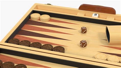 Vintage wooden backgammon model - TurboSquid 1505922