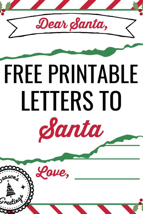 Dear Santa: Letter Template {free printables!} | 2024