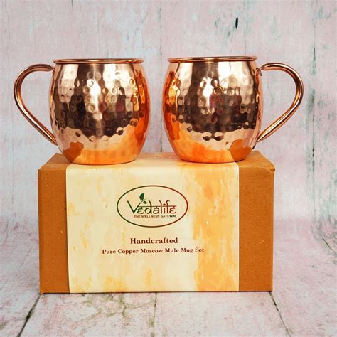 Moscow Mule Pure Copper Mugs With Copper Handle multiple - Etsy