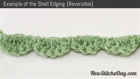 The Shell Edging Stitch :: Crochet Stitch #229 - New Stitch A Day