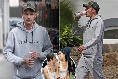 Amy Winehouse's ex Blake Fielder-Civil swigs a can of Stella ahead of ...