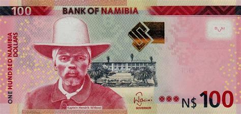 My Currency Collection: Namibia Currency 100 Namibian Dollars banknote 2012 Kaptein Hendrik Witbooi