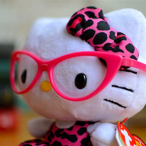 Hello Kitty Bow Cartoon Rainbow Candy Pattern Plush Toys - KawaiiMerch.com