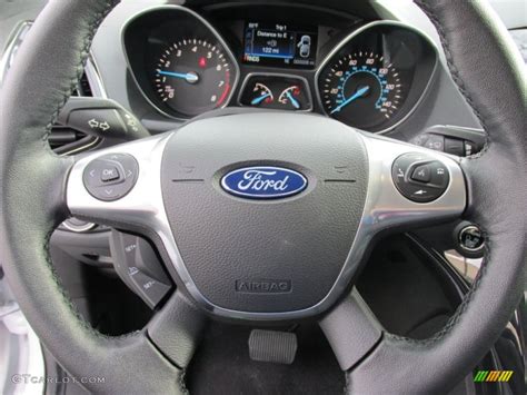 2015 Ford Escape Titanium Charcoal Black Steering Wheel Photo #98500122 | GTCarLot.com