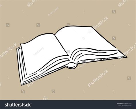 opened book. cartoon drawing. vector illustration. isolated object #Ad , #paid, #cartoon#d ...