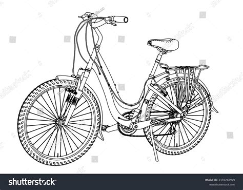 Bicycle Hand Drawing Sketch Black White Stock Illustration 2191248929 ...