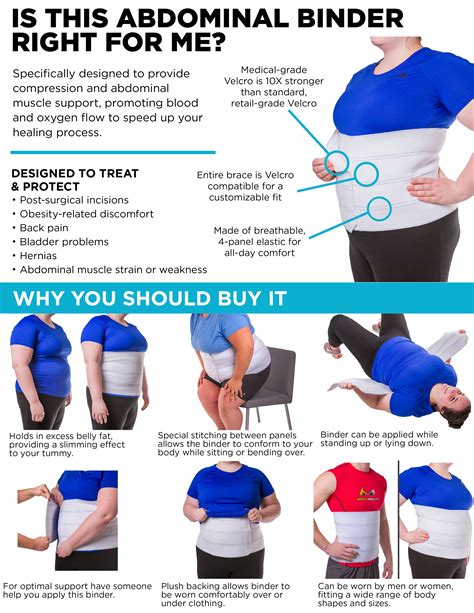 Plus Size Abdominal Binder | Bariatric Stomach Support Brace