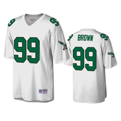 Philadelphia Eagles Jerome Brown White Throwback Legacy Replica Jersey - NB Jersey