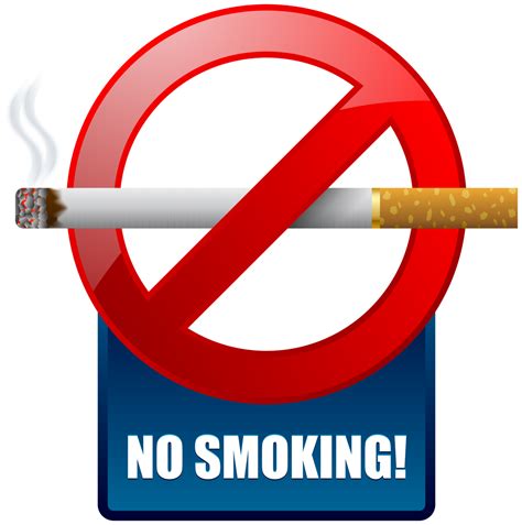 No Smoking Sign Blue