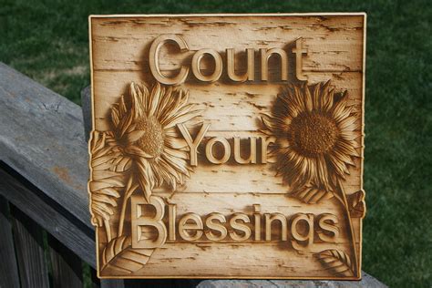 Count Your Blessings! - Laser Engraved Wall Decor / Wall Art - 23 Skidoo Laser Gifts