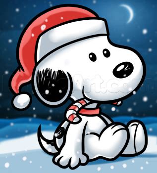 how to draw christmas snoopy | Snoopy drawing, Christmas drawing, Snoopy christmas