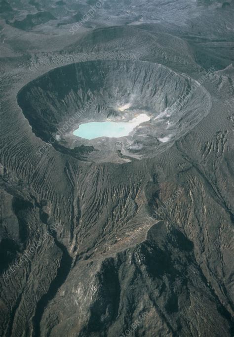 Aerial photo of El Chichon crater - Stock Image - E380/0102 - Science ...