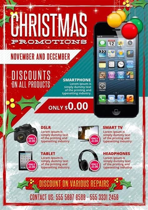 Christmas Business Promotions Free PSD Flyer Template