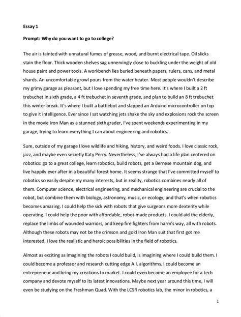 26 Outstanding College Essay Examples / - Example of a college essay about yourself ...