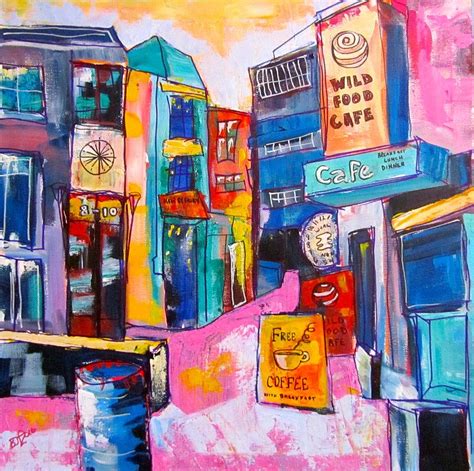 Shopping Mall Painting by Barbara O'Toole