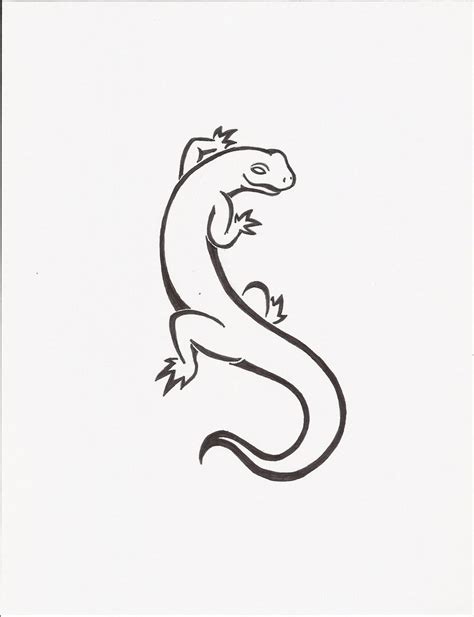 Lizard Outline Drawing at GetDrawings | Free download