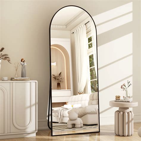 BEAUTYPEAK 64"x21" Full Length Mirror Arched Standing Floor Mirror Full ...