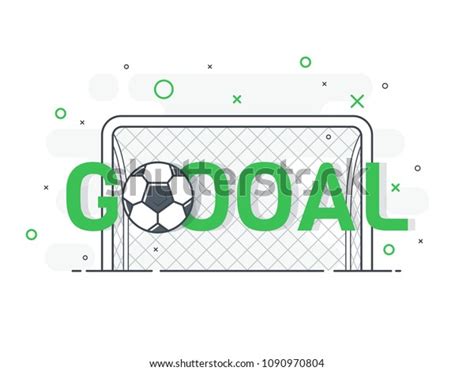 Goal Sign Football Soccer Ball Trendy Stock Vector (Royalty Free) 1090970804 | Shutterstock