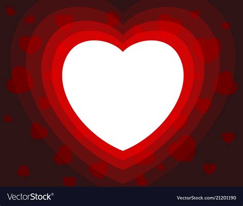 Red heart with abstract color background Vector Image