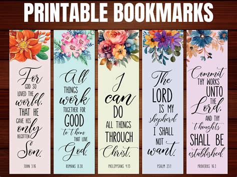 Printable Bible Verses Bookmarks Set Of Bible Verse, 46% OFF