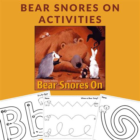 Bear Snores On Activities