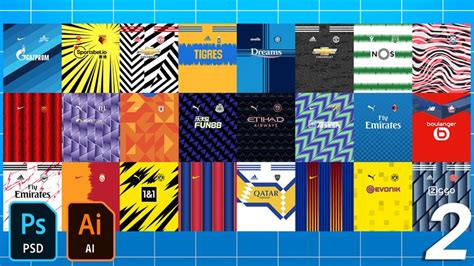 Football/Soccer Jersey Patterns Pack 2020-2021 – Part 2