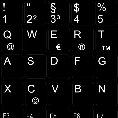 REPLACEMENT GERMAN KEYBOARD STICKERS ON BLACK BACKGROUND - Buy ...