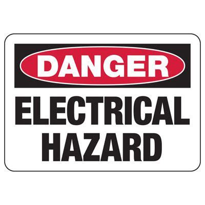 Electrical Safety Signs - Danger Electrical Hazard | Emedco