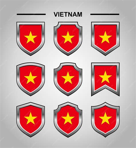 Premium Vector | Vietnam national emblems flag and luxury shield