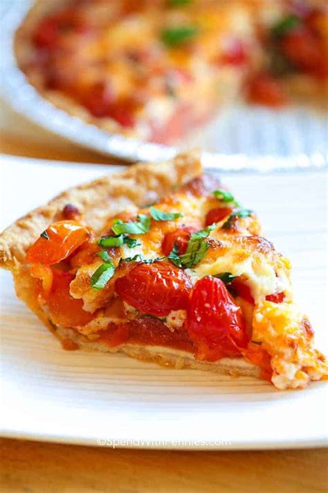 Tomato Pie {Savory Dinner Pie} - Spend with Pennies