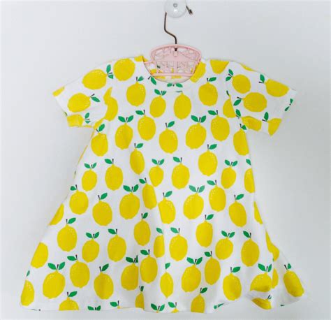 Baby Dress Organic Baby Dress in Lemon Print Sizes Infant | Etsy