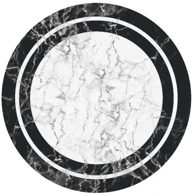 Round rug - Amaliada (black/white)