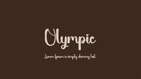 Olympic Font : Download Free for Desktop & Webfont