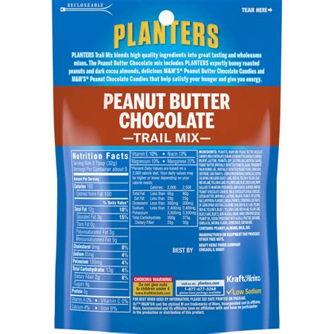 PLANTERS® Trail Mix Peanut Butter Chocolate 6 oz bag - PLANTERS® Brand