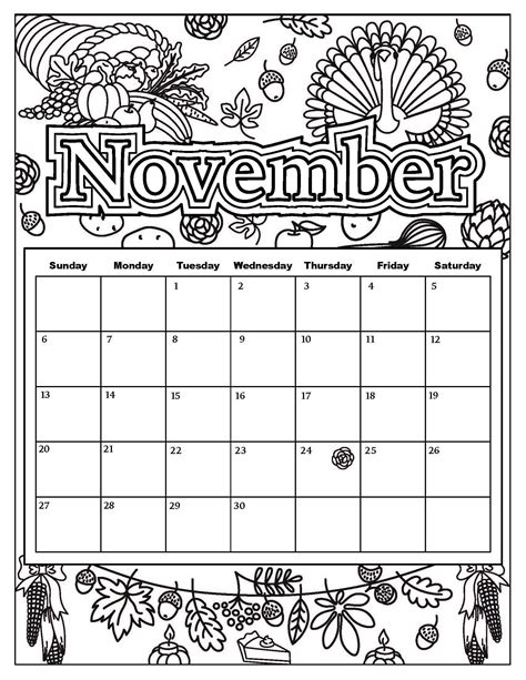 Coloring calendar, Free printable calendar, Coloring pages to print