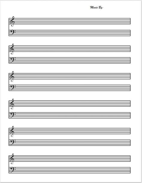 Printable Music Paper, PDF File - Etsy