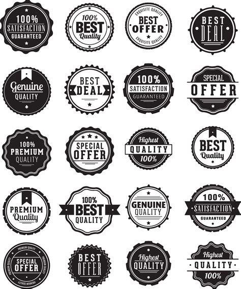 Modern badges decorative vector | Free download