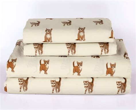 Beatrice Tabby Cat King 4 Piece Microfiber Sheet Set - Pet Animal Lover Gift | Gifts for pet ...