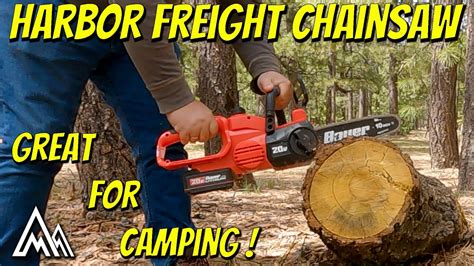 Harbor Freight 20v Bauer cordless chainsaw review - YouTube